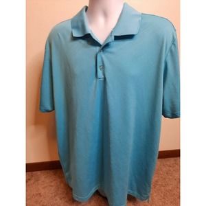 ADIDAS GOLF XL BLUE MENS POLO SHIRT SHORT SLEEVE COLLAR LOSE